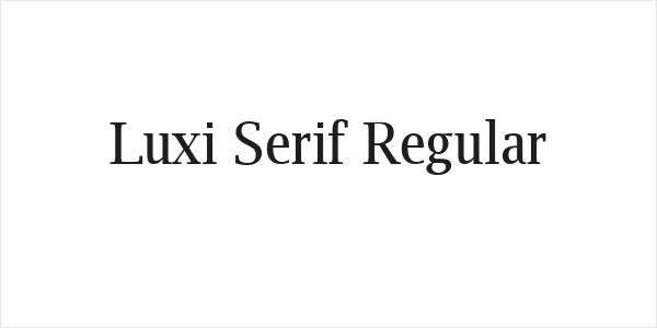 Luxi Serif Regular Logo