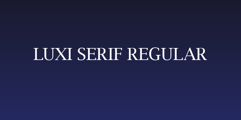 Luxi Serif Regular Social Header