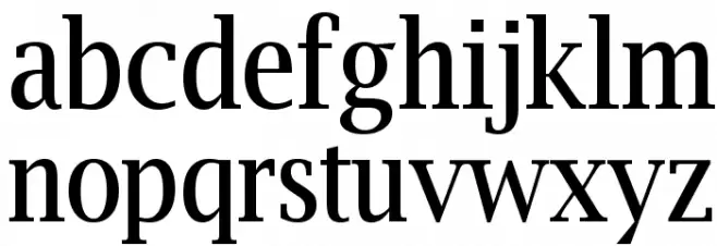 Luxi Serif Regular फ़ॉन्ट लोअरकेस