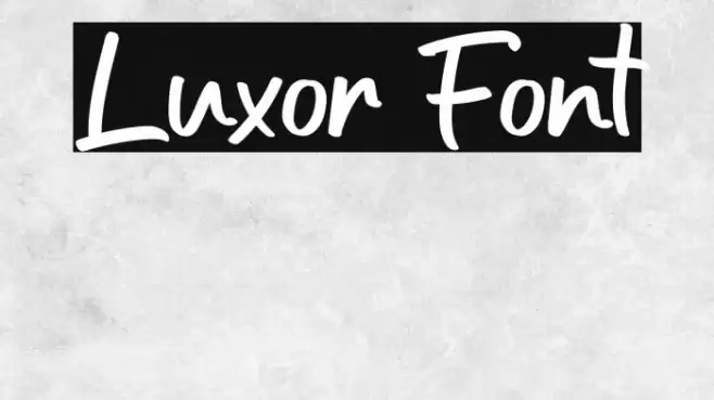 Luxor Font examples