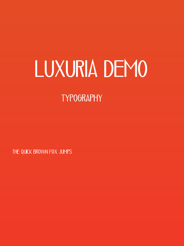 Luxuria Demo Poster