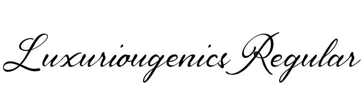 Luxuriougenics Regular  Frei Schriftart Herunterladen