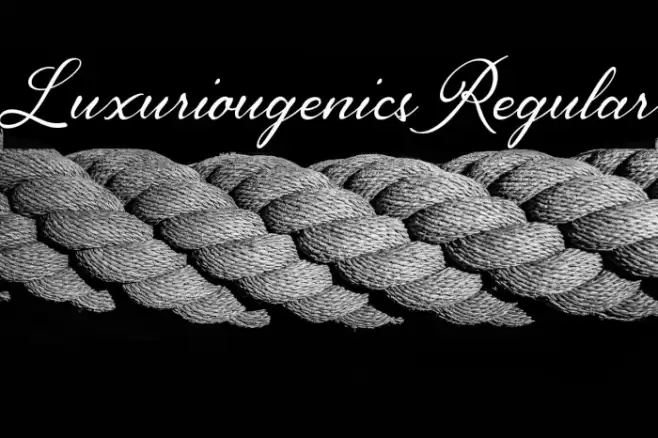 Luxuriougenics Regular Font examples