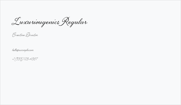 Luxuriougenics Regular Business Card