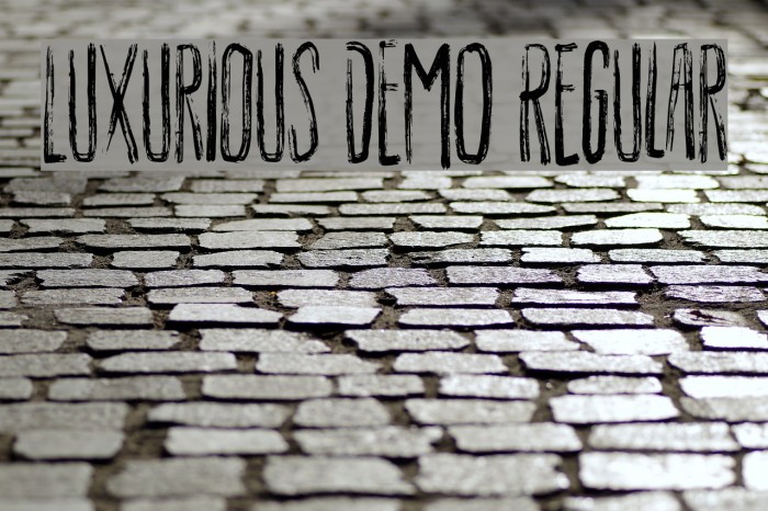 Luxurious DEMO Regular Font examples
