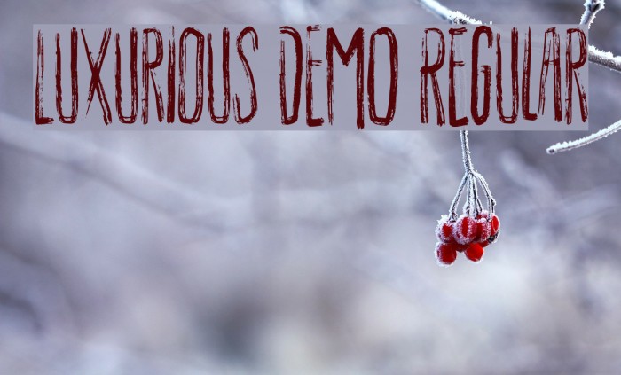 Luxurious DEMO Regular Font examples