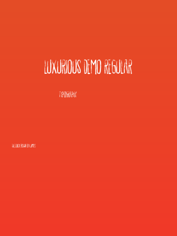 Luxurious DEMO Regular Poster