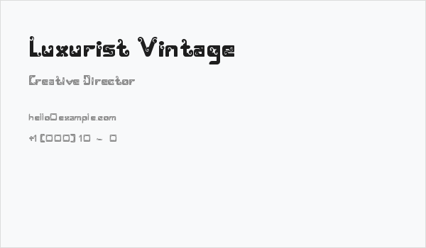 Luxurist Vintage Business Card