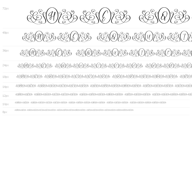 Luxury Monogram Waterfall