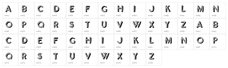 Luxury Regular Character Map