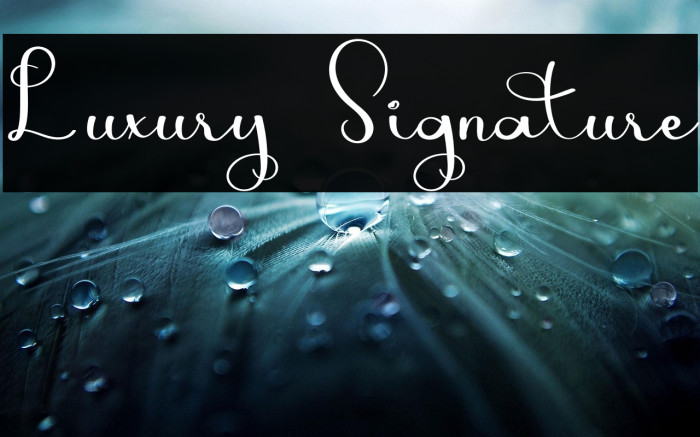 Luxury Signature Example 1