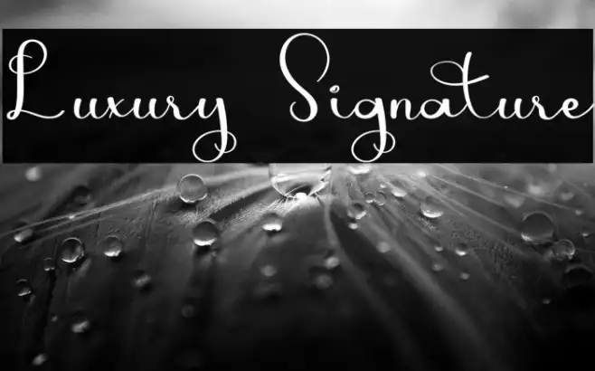 Luxury Signature Example 1