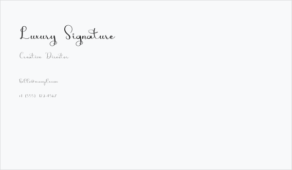 Luxury Signature Business Card