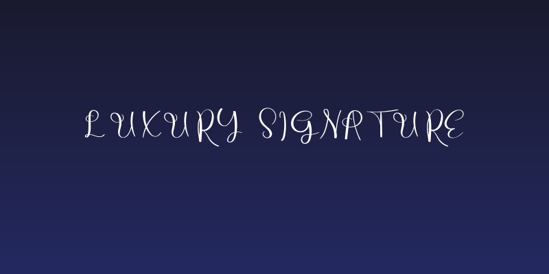 Luxury Signature Social Header