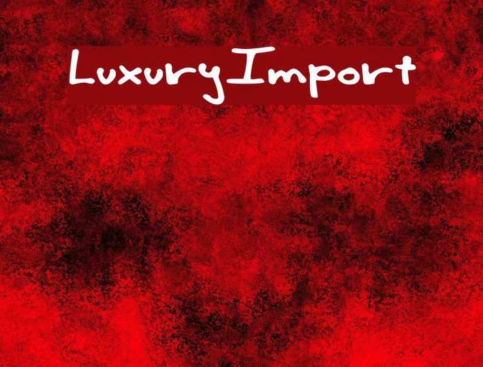LuxuryImport Font examples