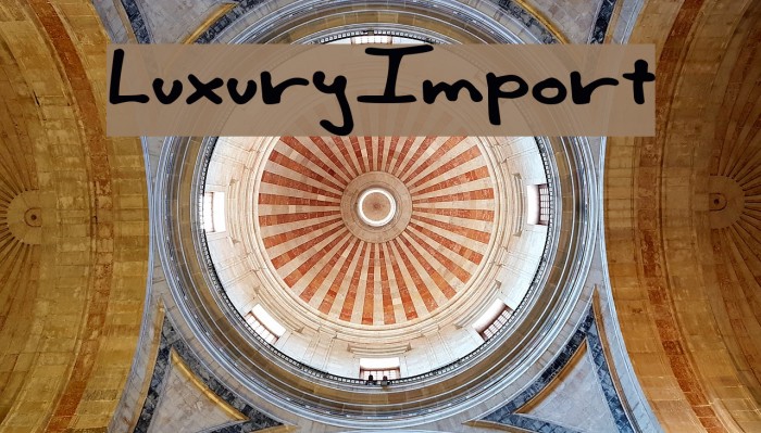 LuxuryImport Font examples