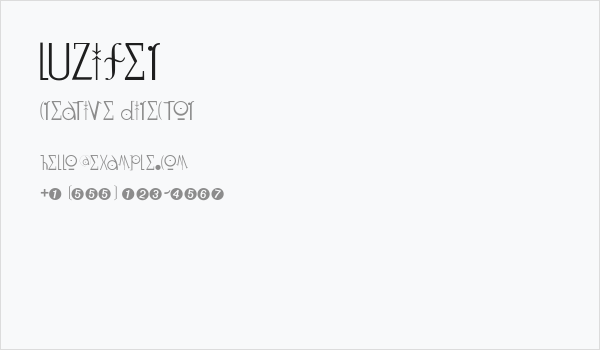 LuziFer Business Card