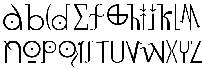 LuziFer Font LOWERCASE