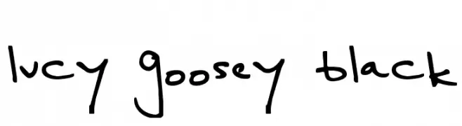 lucy goosey black  Frei Schriftart Herunterladen