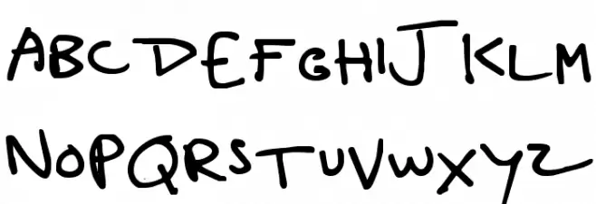 lucy goosey black Font UPPERCASE
