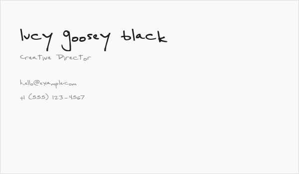 lucy goosey black Business Card