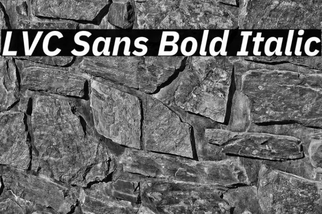 LVC Sans Bold Italic Font examples