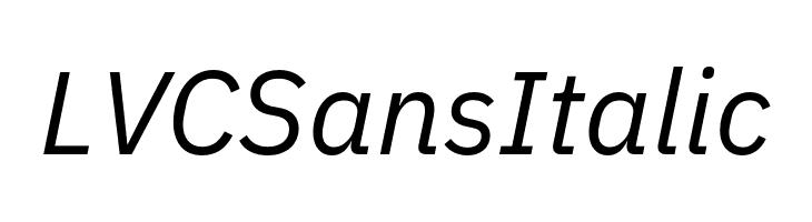 LVC Sans Italic  Скачать бесплатные шрифты