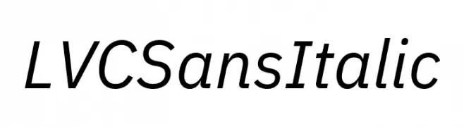 LVC Sans Italic  フリーフォントのダウンロード