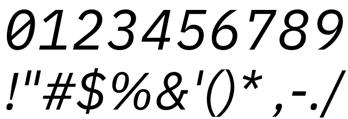 LVC Sans Italic Font OTHER CHARS