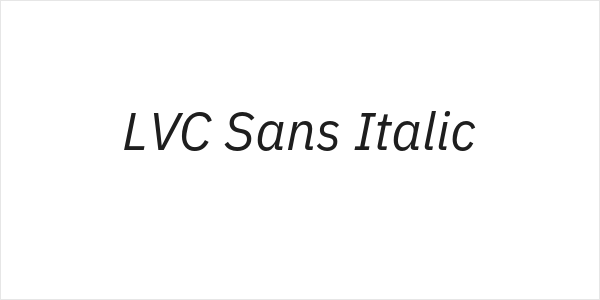 LVC Sans Italic Logo