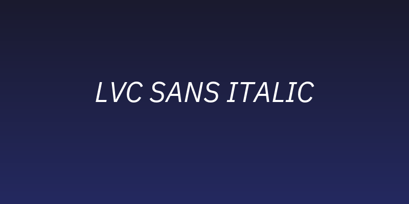 LVC Sans Italic Social Header