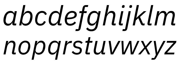 LVC Sans Italic Font LOWERCASE