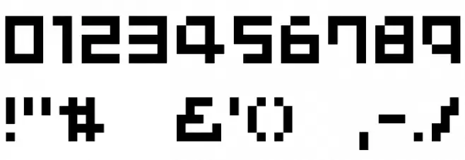 LVDC Common Pix2 Schriftart Anderer Schreiben