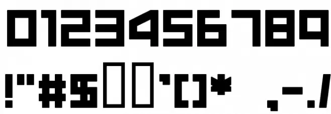 LVDC Common2 Font OTHER CHARS