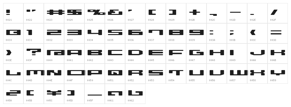LVDC Disco02 Character Map