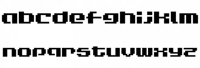 LVDC Game Over 2 Schriftart Kleinbuchstaben