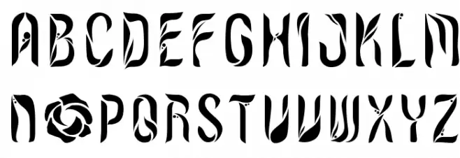 LVDC Romantic9 Schriftart Groß