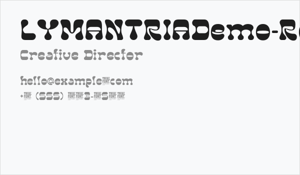 LYMANTRIADemo-Regular Business Card