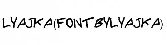 Lyajka(FONT BY LYAJKA)  免费字体下载