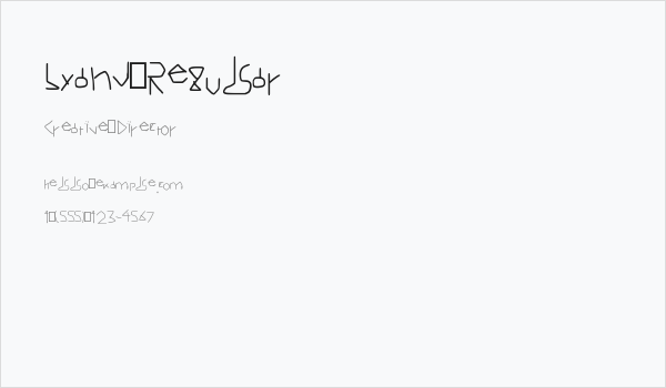 Lyand Regular Business Card