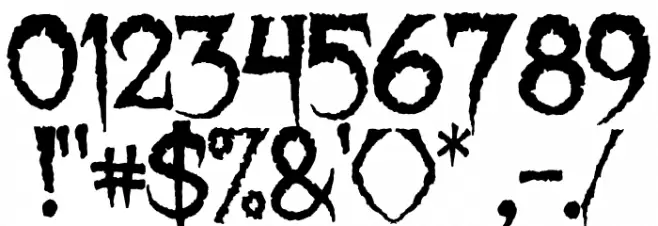 Lycanthrope Font OTHER CHARS