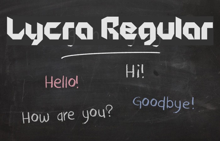 Lycra Regular Example 1