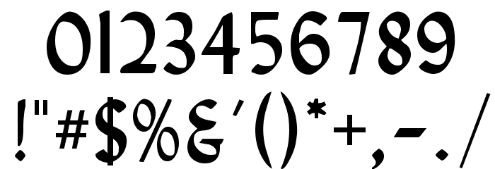 Lydian Font OTHER CHARS