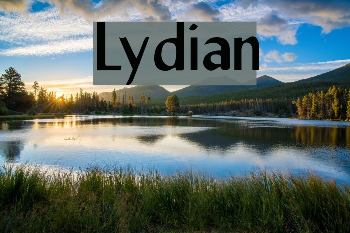 Lydian Font examples