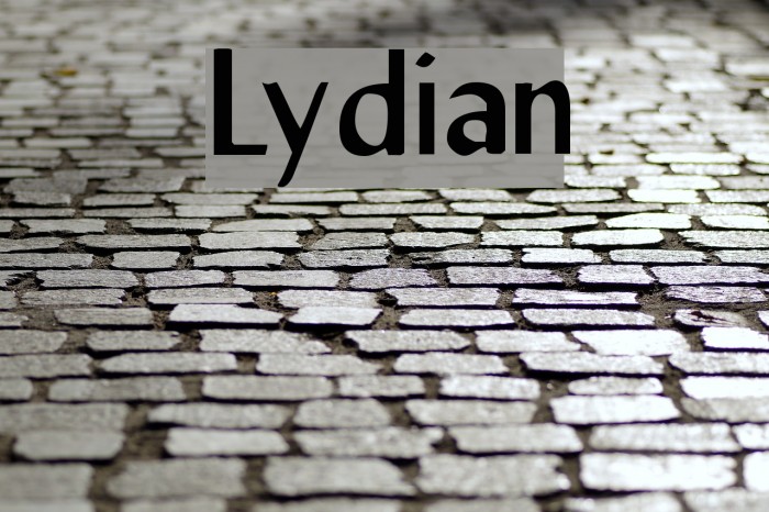 Lydian Font examples
