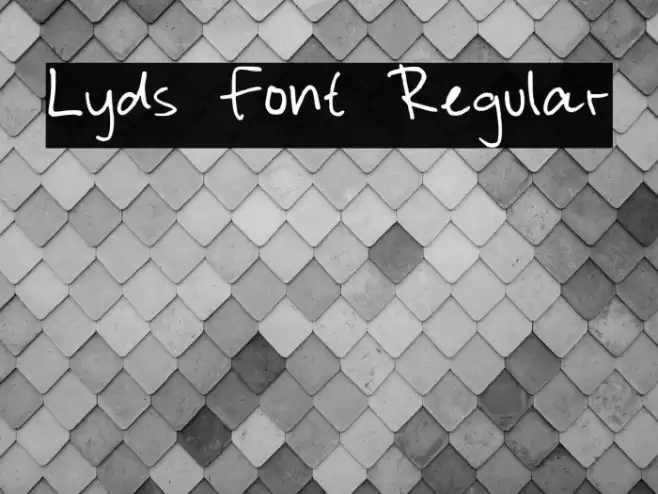Lyds Font Regular Font examples