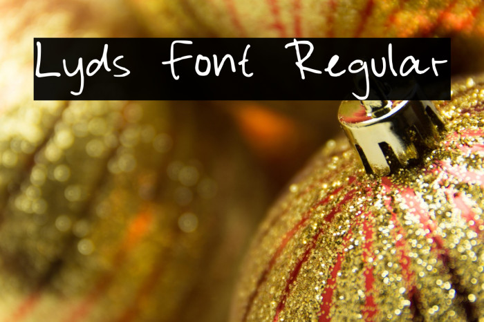 Lyds Font Regular Example 2