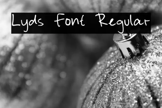 Lyds Font Regular Font examples