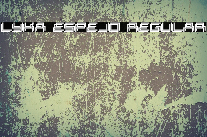 Lyka Espejo Regular Font examples