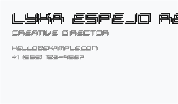 Lyka Espejo Regular Business Card